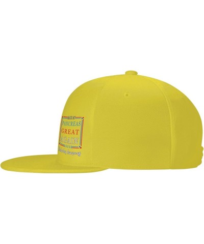 Snapback Baseball Cap Make My Pancreas Great Again Diabetes Awareness Hat for Men Women Yellow $11.54 Baseball Caps