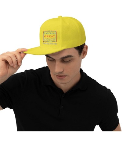 Snapback Baseball Cap Make My Pancreas Great Again Diabetes Awareness Hat for Men Women Yellow $11.54 Baseball Caps