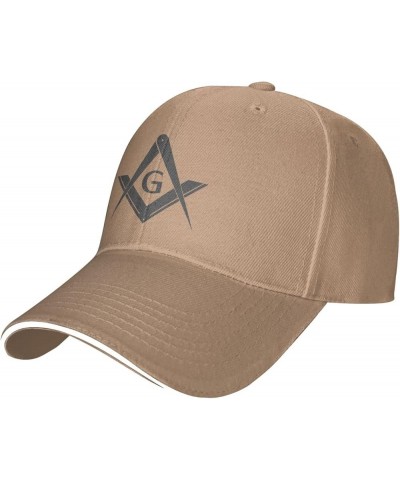 Masonic Baseball Cap Men Ponytail Hat Women Dad Hat Sun Hat Adjustable Trucker Hat Black Natural $10.98 Baseball Caps