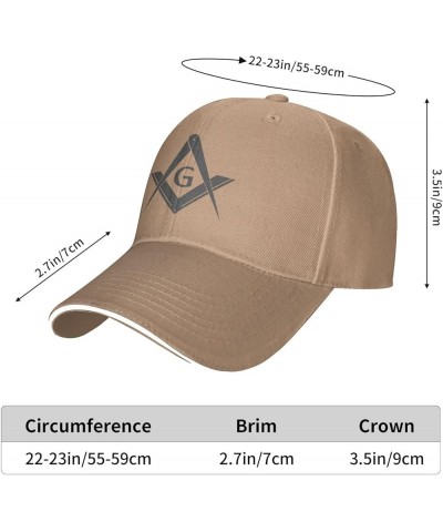 Masonic Baseball Cap Men Ponytail Hat Women Dad Hat Sun Hat Adjustable Trucker Hat Black Natural $10.98 Baseball Caps