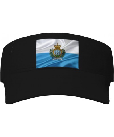 Flag of San Marino Sun Defense Adult Protection Visor Black $10.30 Visors