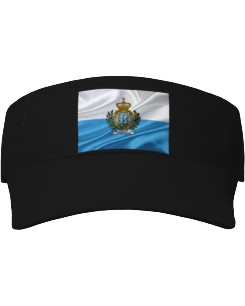 Flag of San Marino Sun Defense Adult Protection Visor Black $10.30 Visors