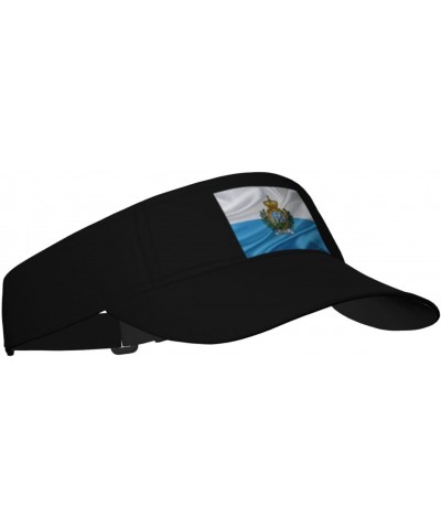 Flag of San Marino Sun Defense Adult Protection Visor Black $10.30 Visors