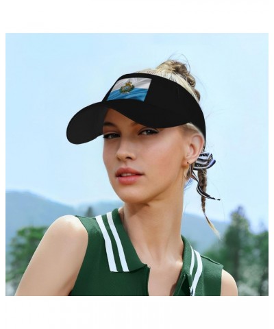 Flag of San Marino Sun Defense Adult Protection Visor Black $10.30 Visors