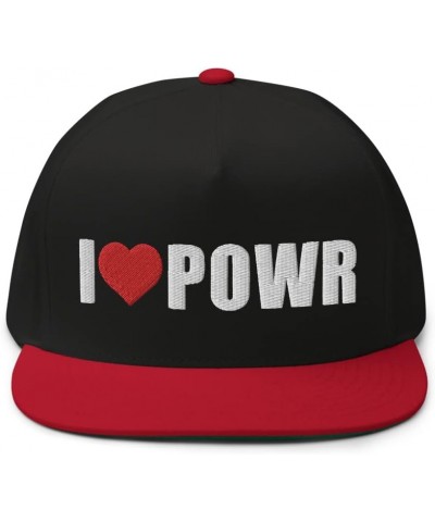 I Love POWR Funny Cryptocurrency Hat Black/ Red $22.07 Baseball Caps