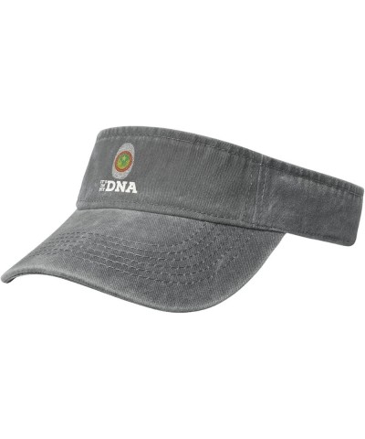 Seal of Mauritania It's in My DNA Sun Visor Hats for Women Men Adjustable Sports Sun Hats Cotton Golf Cap Gray $10.68 Visors