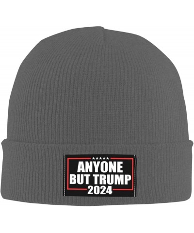 Anyone-But-Trump-2024-Anti-Trump Beanie Hat Women Winter Hat Men Knit Slouchy Skull Cap Knitted Hat Hedging Hat Black Deep He...