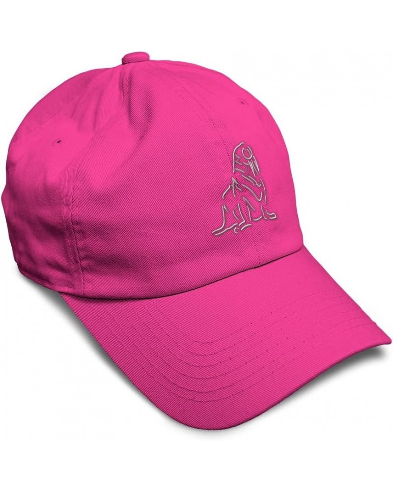 Soft Baseball Cap Walrus Outline Embroidery Wild Animals Twill Cotton Dad Hats for Men & Women Hot Pink Design Only $12.96 Ba...