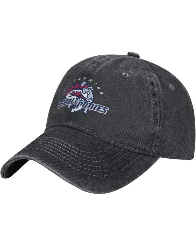 Binghamton Rumble Ponies Cowboy Hats，Unisex Adjustable for Hat Baseball Cap Casquette Black $10.74 Cowboy Hats