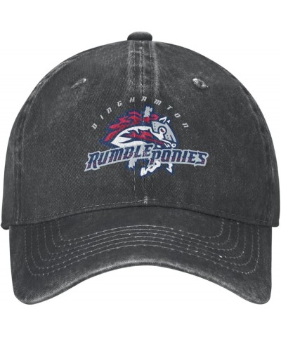 Binghamton Rumble Ponies Cowboy Hats，Unisex Adjustable for Hat Baseball Cap Casquette Black $10.74 Cowboy Hats