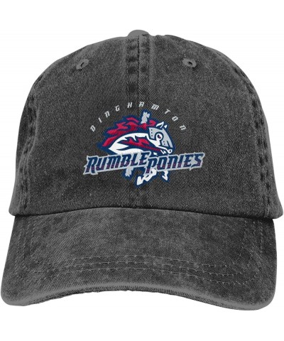 Binghamton Rumble Ponies Cowboy Hats，Unisex Adjustable for Hat Baseball Cap Casquette Black $10.74 Cowboy Hats