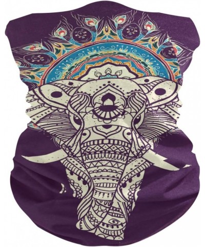 Bandana Headband Balaclavas Headwear Vintage Indian Bohemian Elephant for Sports Outdoor Neck Face Wrap Scarf $11.01 Balaclavas