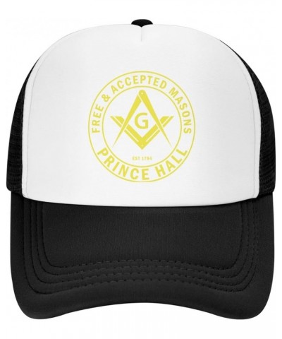 Masonic Est 1784 Trucker Hat Men Mesh Baseball Cap Baseball Hats Women Sun Hat Dad Cap Fishing hat Black Black $11.19 Basebal...