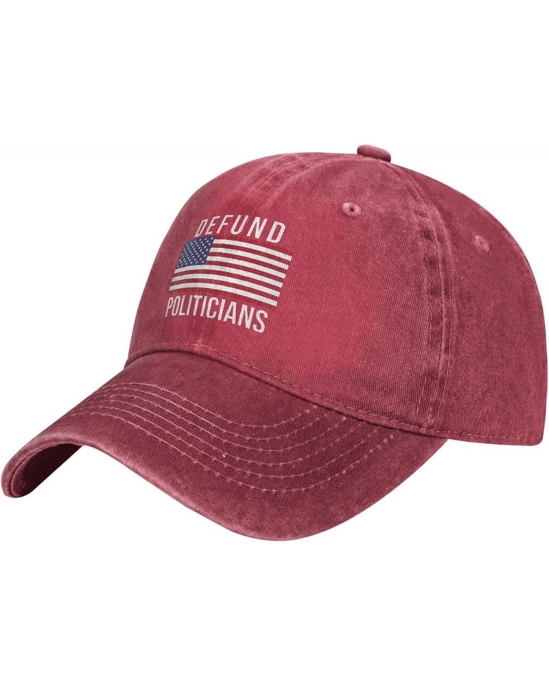 Defund Politicians Cowboy Baseball Cap Trucker Hat Red $20.53 Cowboy Hats