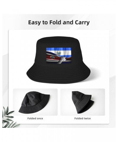 Flag Bucket Hat for Men Women Adult Printed Summer Fishing Hats Sun Hats Novelty Bucket Hats for Man Woman Black Costa Rica F...