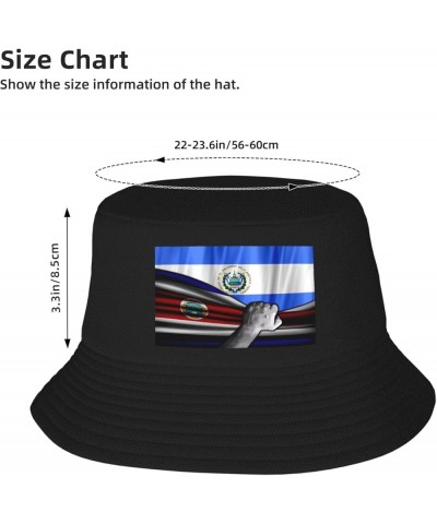 Flag Bucket Hat for Men Women Adult Printed Summer Fishing Hats Sun Hats Novelty Bucket Hats for Man Woman Black Costa Rica F...