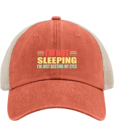 I'm Not Sleeping I'm Resting My Eyes Cap Womans Hat AllBlack Baseball Hat Gifts for Dad Saffron02 $11.79 Sun Hats