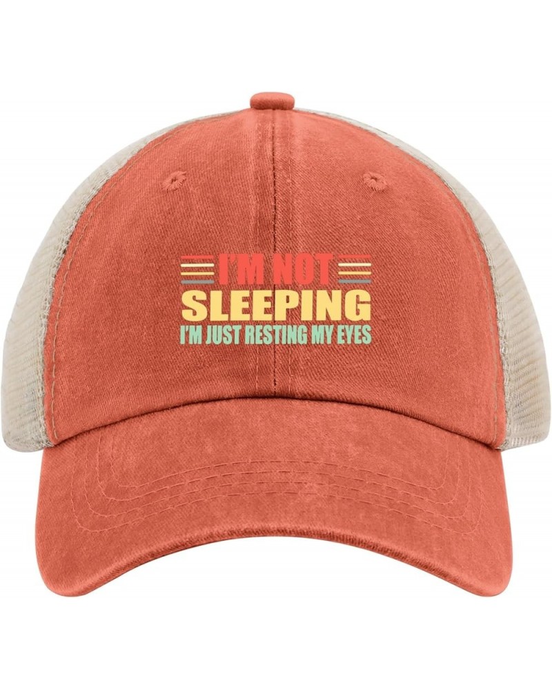 I'm Not Sleeping I'm Resting My Eyes Cap Womans Hat AllBlack Baseball Hat Gifts for Dad Saffron02 $11.79 Sun Hats