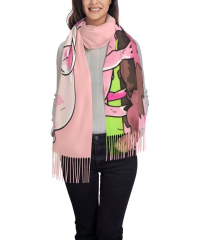 Pink Piglet Winter Scarf, Long Scarf, Warm Scarf, Soft, Comfortable Scarf, Suitable For Men And Women $13.39 Scarves