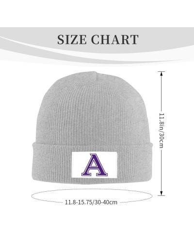 Amherst College Logos Stretch Knit Hat for Men Women Winter Warm Cap Gray $7.08 Skullies & Beanies