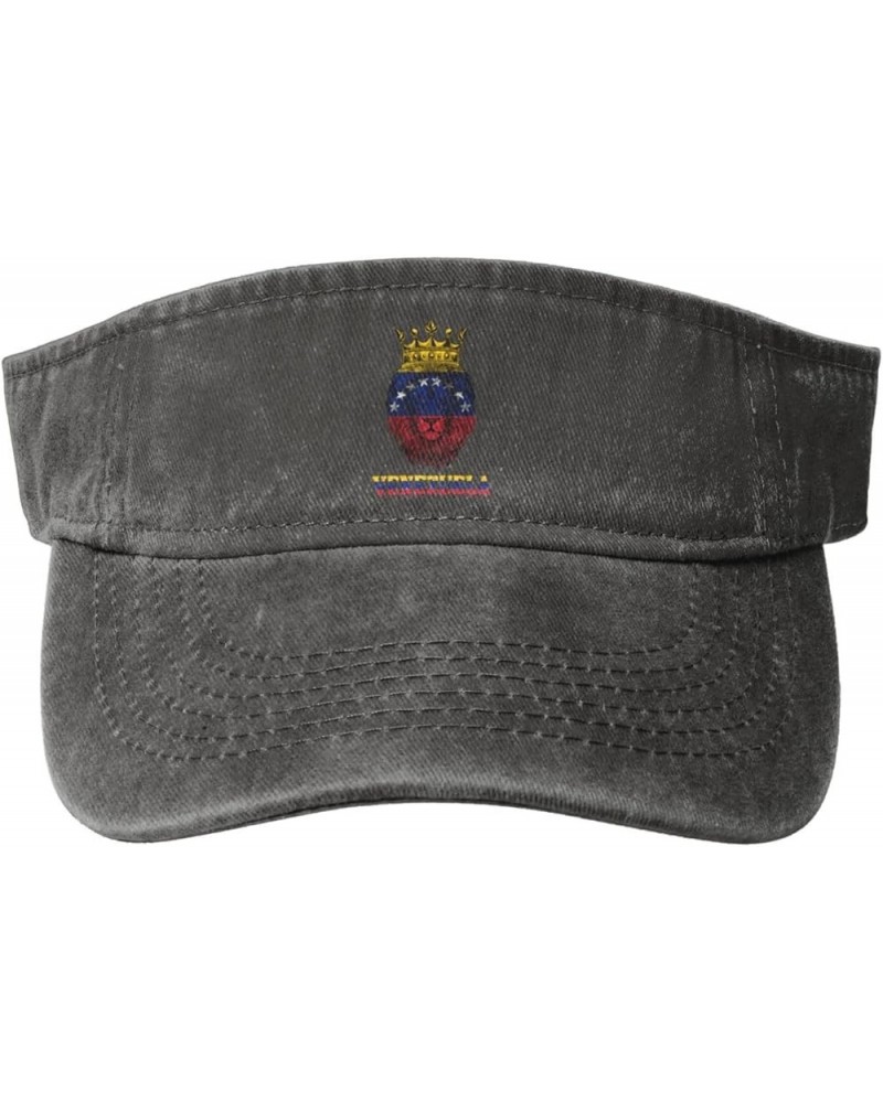 Lion Venezuela Flags Visor Cap Adjustable Sport Empty Top Baseball Sun Cap for Men Women Hats Deep Heather $12.34 Visors