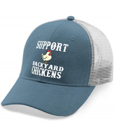 Funny Hats Support Backyard Chickens Hat and Funny Summer Hat & Gifts Party Hats and Funny Trucker Hat Skyblue $9.59 Baseball...