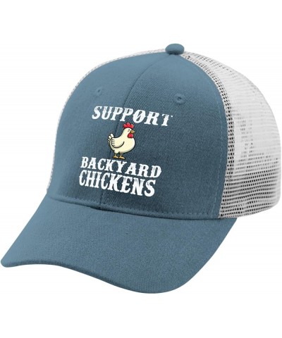 Funny Hats Support Backyard Chickens Hat and Funny Summer Hat & Gifts Party Hats and Funny Trucker Hat Skyblue $9.59 Baseball...