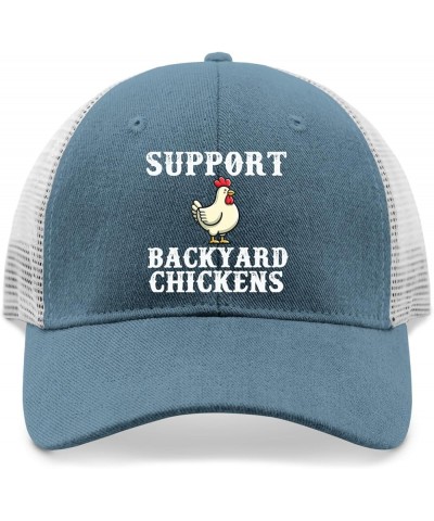 Funny Hats Support Backyard Chickens Hat and Funny Summer Hat & Gifts Party Hats and Funny Trucker Hat Skyblue $9.59 Baseball...