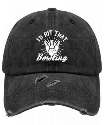 I'd Hit That Cap Army Hat AllBlack Mens Golf Hat Gifts for Her Cycling Cap Allblack $9.87 Sun Hats