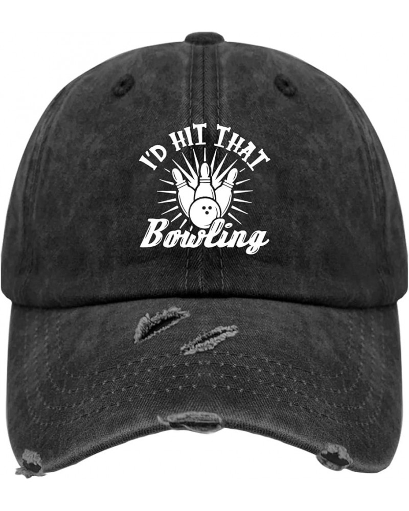 I'd Hit That Cap Army Hat AllBlack Mens Golf Hat Gifts for Her Cycling Cap Allblack $9.87 Sun Hats