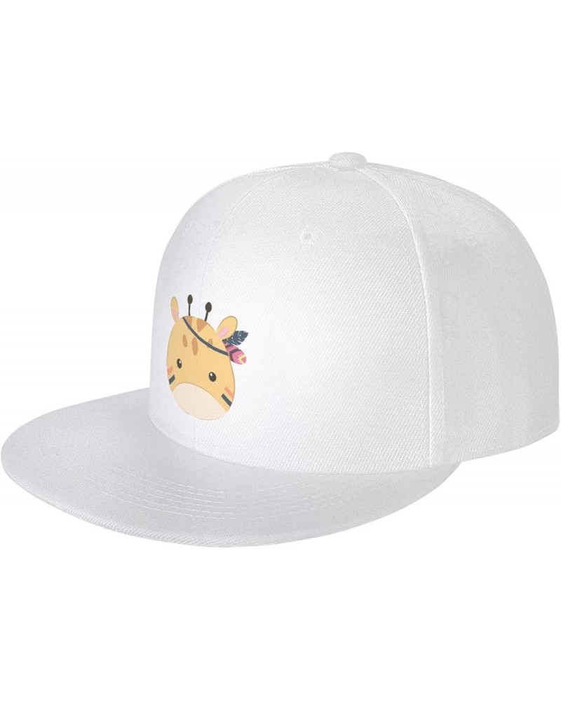 Cute Tribal Giraffe Head Snapback Hats for Men Baseball Cap Trucker Hat Flat Brim Hats White $10.96 Baseball Caps