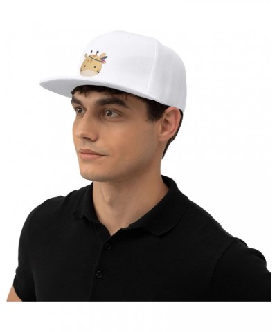 Cute Tribal Giraffe Head Snapback Hats for Men Baseball Cap Trucker Hat Flat Brim Hats White $10.96 Baseball Caps