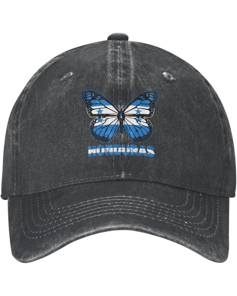 Baseball Cap Butterfly Honduras Flag Classic Retro Casquette Black $10.55 Baseball Caps