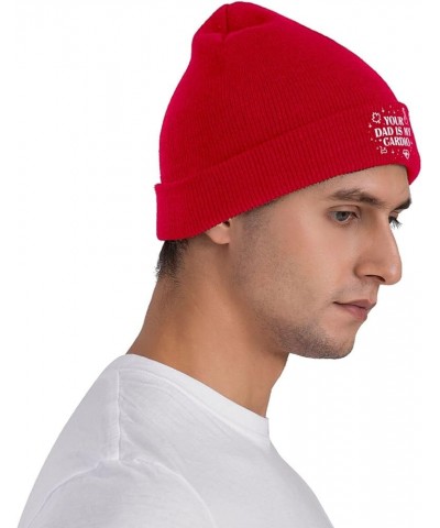 Your Dad is My Cardio Beanie Men Slouchy Knit Skull Cap Black Warm Winter Ski Stocking Hats Red $11.60 Skullies & Beanies