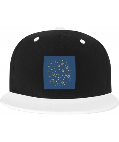 Graffiti Star Seamless Figure Baseball Cap for Men Women Snapback Hat Adjustable Flat Bill Hats White $12.85 Baseball Caps