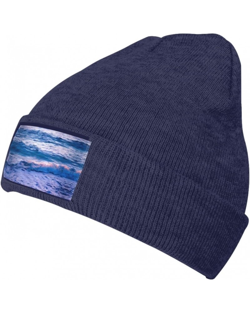 Beach Sunset Ocean Waves Fashionable Adult Knitted Cap,Casual Cap for Men and Women,for Outdoor Leisure Activities $11.37 Sku...