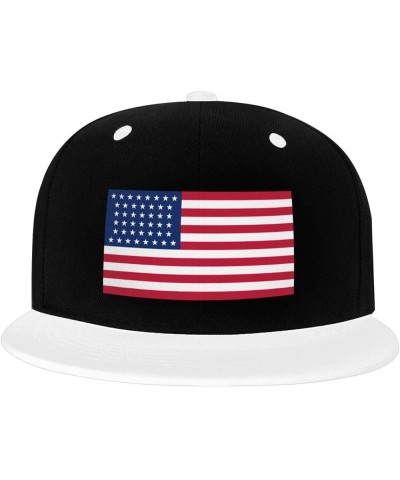 Flag of The United States (1891–1896) Snapback Hat for Men Women Baseball Cap Trucker Flat Bill Hats Dad Caps White $11.88 Ba...