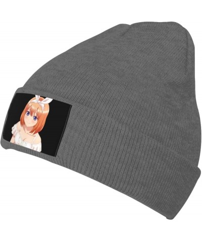 The Quintessential Quintuplets Yotsuba Knit Hat Winter Ski Warm Knitted Caps Plain Cuffed Beanie for Men Women Black Deep Hea...