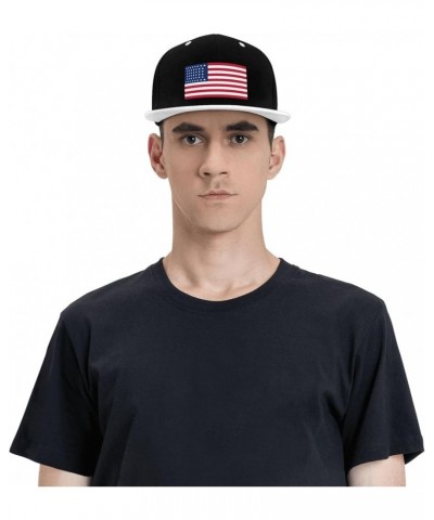 Flag of The United States (1891–1896) Snapback Hat for Men Women Baseball Cap Trucker Flat Bill Hats Dad Caps White $11.88 Ba...