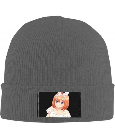 The Quintessential Quintuplets Yotsuba Knit Hat Winter Ski Warm Knitted Caps Plain Cuffed Beanie for Men Women Black Deep Hea...