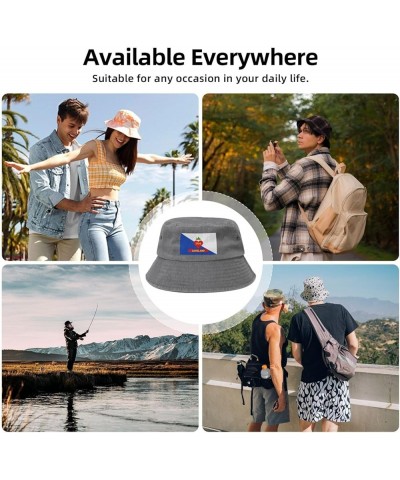 Flag of Loveland, Ohio Bucket Hat for Men Women Outdoor Washed Cotton Sun Hats Travel Beach Hat Gray $12.67 Bucket Hats