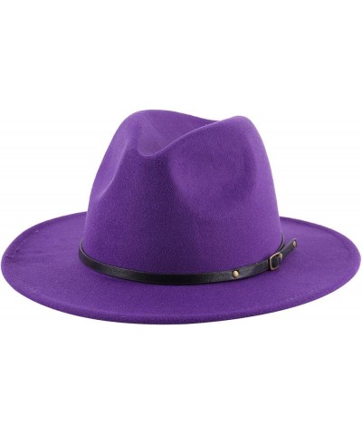 Fedora Hats for Men Fashion Unisex Elegant Felt Lady Belt Buckle Wide Brim Top Hat Casual Women Jazz Cowboy Cap Green $14.47 ...