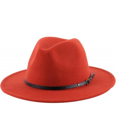 Fedora Hats for Men Fashion Unisex Elegant Felt Lady Belt Buckle Wide Brim Top Hat Casual Women Jazz Cowboy Cap Green $14.47 ...