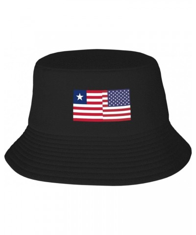 America Liberia Friendship Flag Stay Cool and Stylish with Our Trendy Bucket Hats - Perfect for Summer Fun and Outdoor Advent...