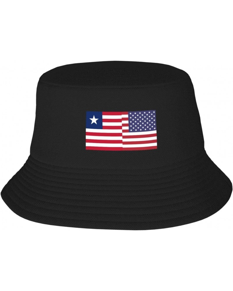 America Liberia Friendship Flag Stay Cool and Stylish with Our Trendy Bucket Hats - Perfect for Summer Fun and Outdoor Advent...