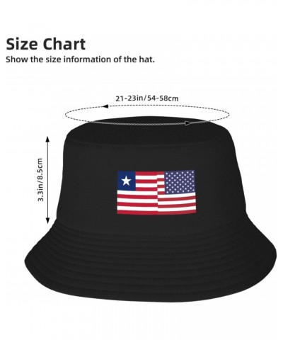 America Liberia Friendship Flag Stay Cool and Stylish with Our Trendy Bucket Hats - Perfect for Summer Fun and Outdoor Advent...