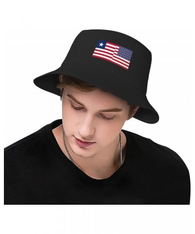 America Liberia Friendship Flag Stay Cool and Stylish with Our Trendy Bucket Hats - Perfect for Summer Fun and Outdoor Advent...