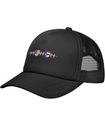 Trucker Hat Mesh Baseball Cap Adjustable Dad Hat Unisex Black $11.90 Baseball Caps