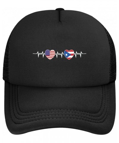 Trucker Hat Mesh Baseball Cap Adjustable Dad Hat Unisex Black $11.90 Baseball Caps