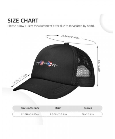 Trucker Hat Mesh Baseball Cap Adjustable Dad Hat Unisex Black $11.90 Baseball Caps